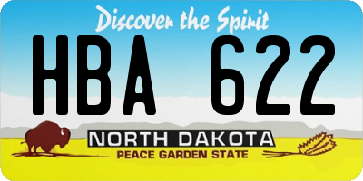 ND license plate HBA622