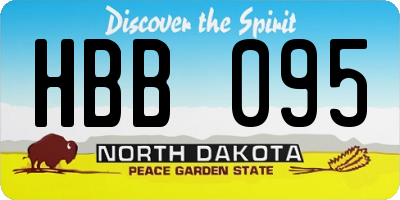 ND license plate HBB095