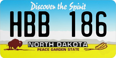 ND license plate HBB186