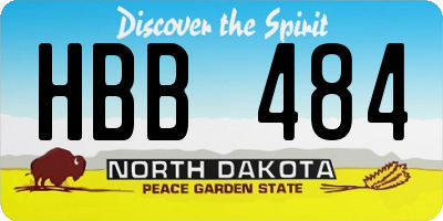 ND license plate HBB484