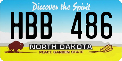 ND license plate HBB486