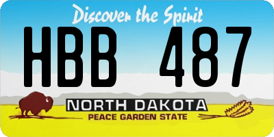 ND license plate HBB487