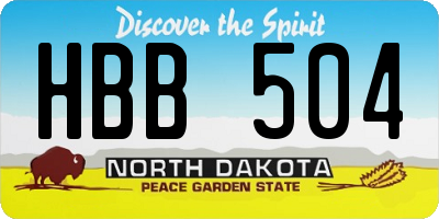 ND license plate HBB504