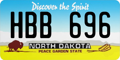 ND license plate HBB696