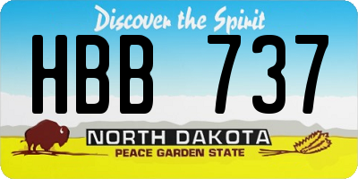 ND license plate HBB737