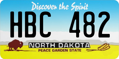 ND license plate HBC482