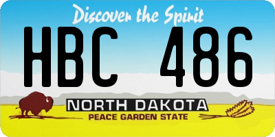 ND license plate HBC486