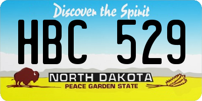 ND license plate HBC529