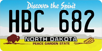 ND license plate HBC682