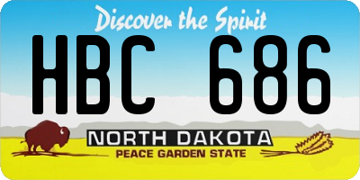 ND license plate HBC686