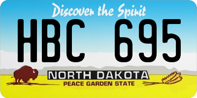 ND license plate HBC695