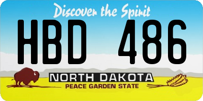 ND license plate HBD486