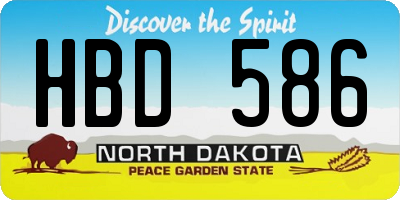 ND license plate HBD586