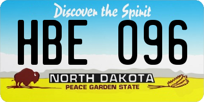 ND license plate HBE096