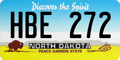 ND license plate HBE272