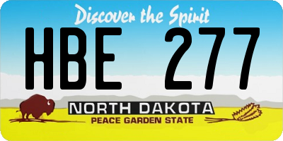 ND license plate HBE277