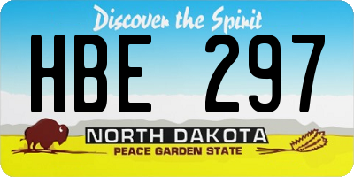 ND license plate HBE297