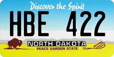 ND license plate HBE422