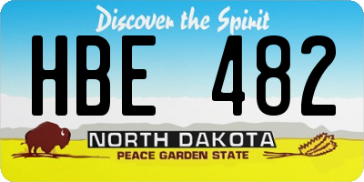 ND license plate HBE482