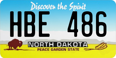 ND license plate HBE486