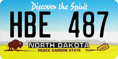 ND license plate HBE487