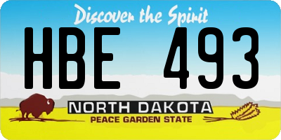 ND license plate HBE493