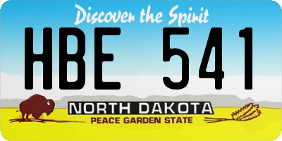 ND license plate HBE541