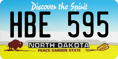 ND license plate HBE595