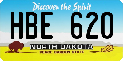 ND license plate HBE620