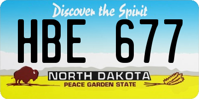 ND license plate HBE677
