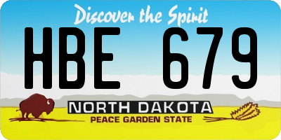 ND license plate HBE679