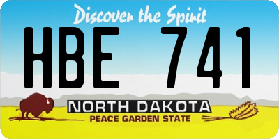 ND license plate HBE741