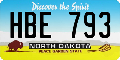 ND license plate HBE793