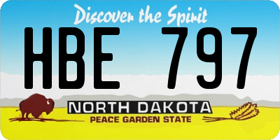 ND license plate HBE797