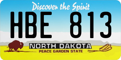 ND license plate HBE813