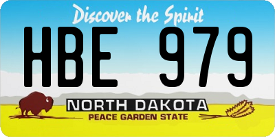 ND license plate HBE979