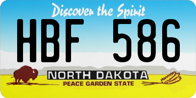 ND license plate HBF586