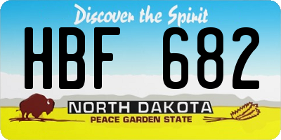 ND license plate HBF682