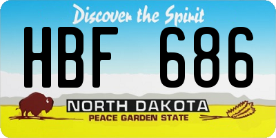 ND license plate HBF686