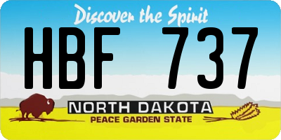 ND license plate HBF737