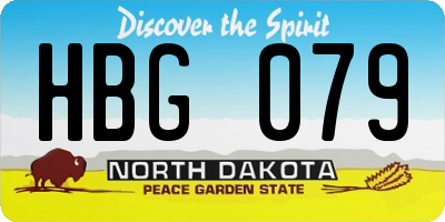 ND license plate HBG079