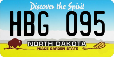 ND license plate HBG095