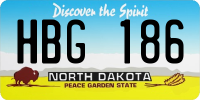 ND license plate HBG186