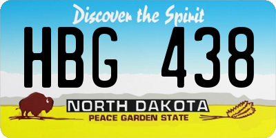 ND license plate HBG438