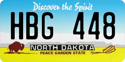 ND license plate HBG448