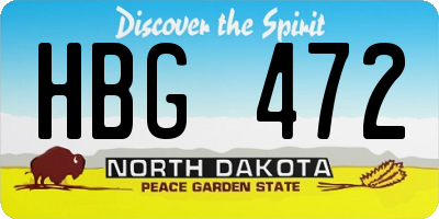 ND license plate HBG472