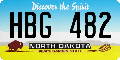 ND license plate HBG482