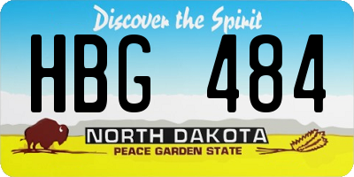 ND license plate HBG484