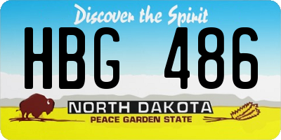 ND license plate HBG486