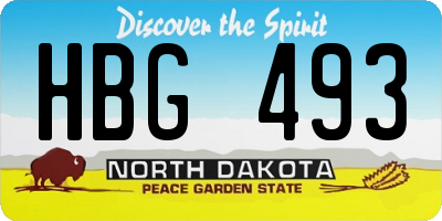 ND license plate HBG493